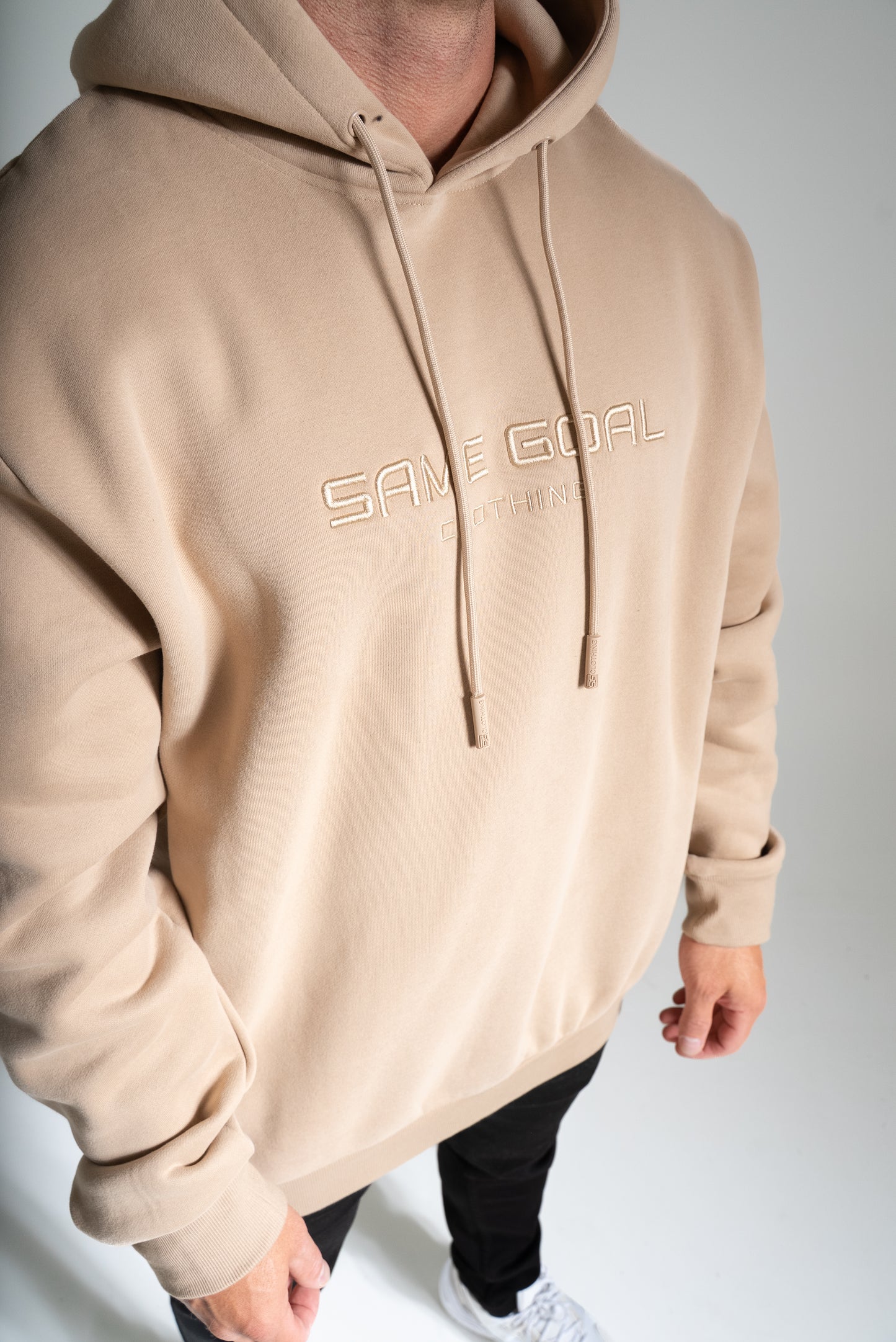 Heavy oversize huppari beige