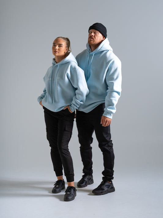 Heavy oversize huppari vaaleansininen