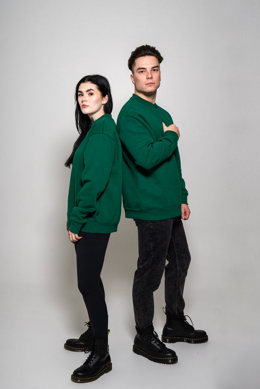 Oversize college kirkasvihreä