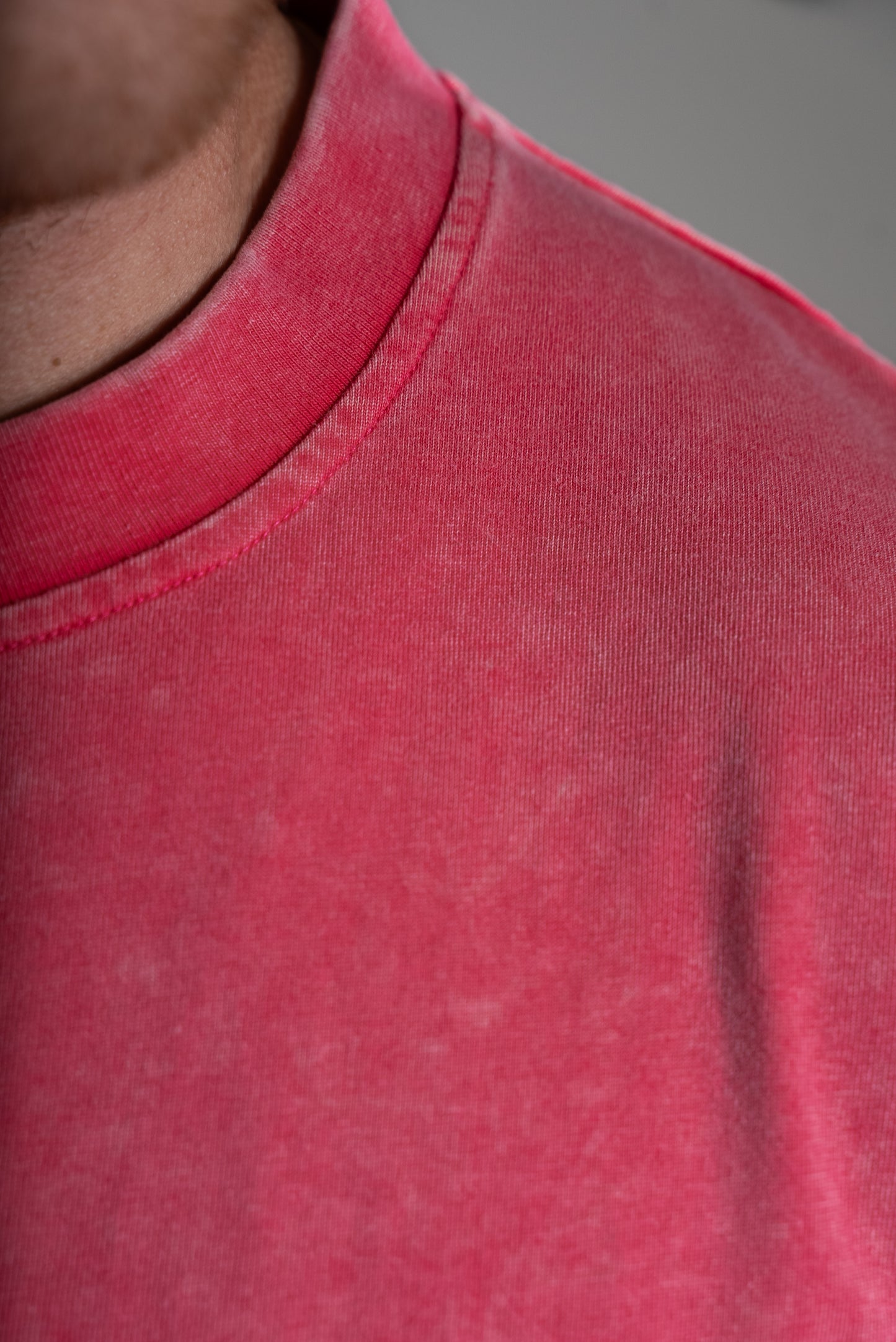 Washed t-paita fuksia