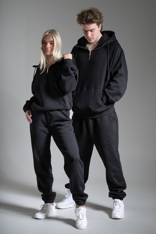 HEAVY zip huppari musta