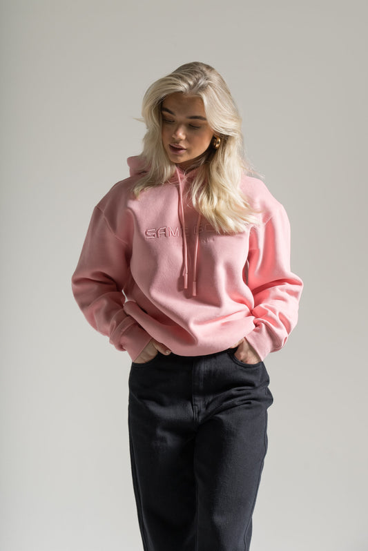 Heavy oversize huppari vaaleanpunainen