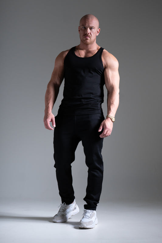 Miesten Basic hihaton musta