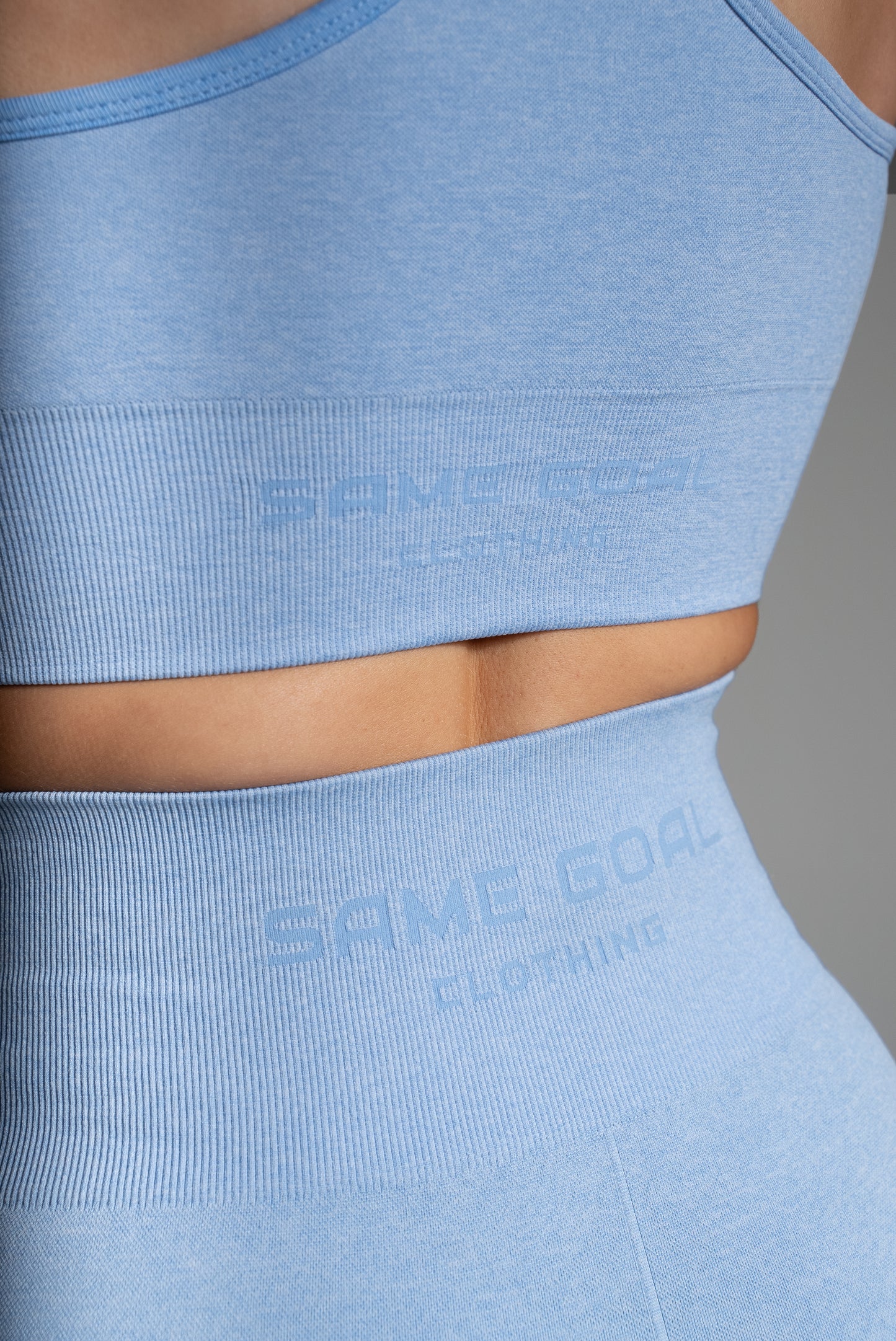 Sport seamless trikoo vaaleansininen