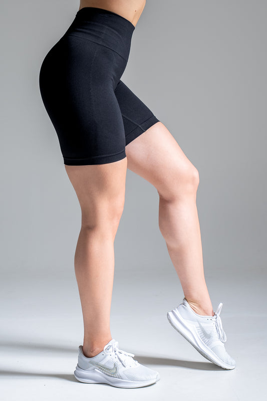 Sport seamless pyöräilyshortsit musta