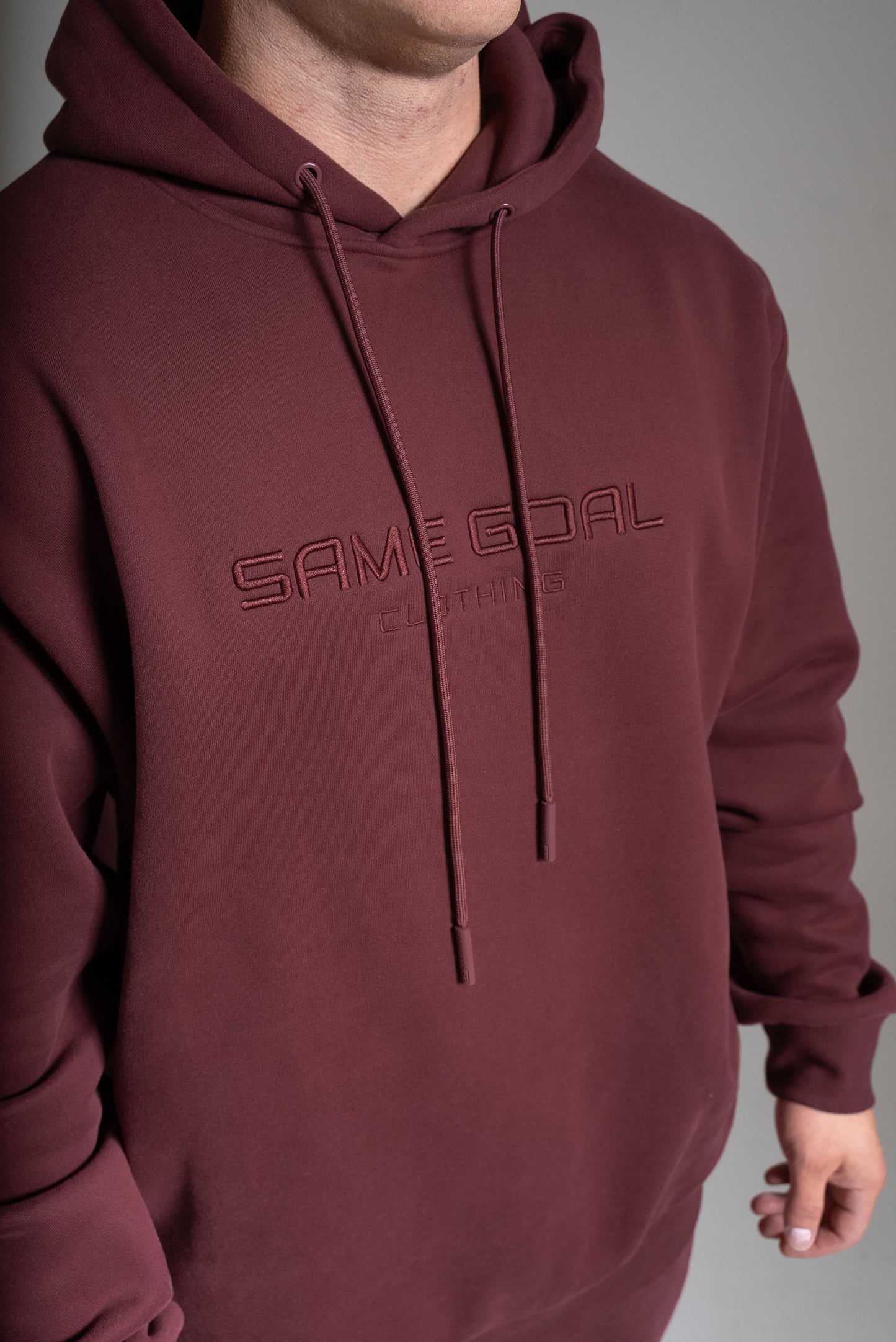 Heavy oversize huppari viininpunainen