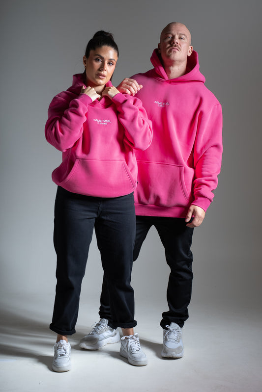 Heavy oversize huppari 3.0 tumma pinkki