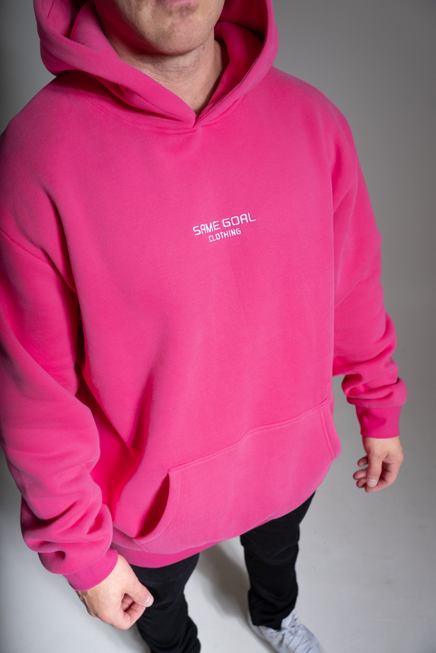 Heavy oversize huppari 3.0 tumma pinkki