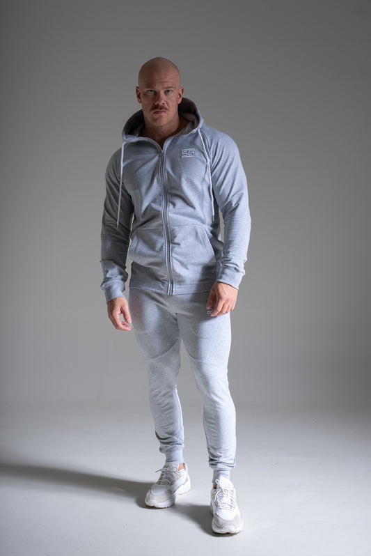 Miesten Basic vetoketjuhuppari harmaa