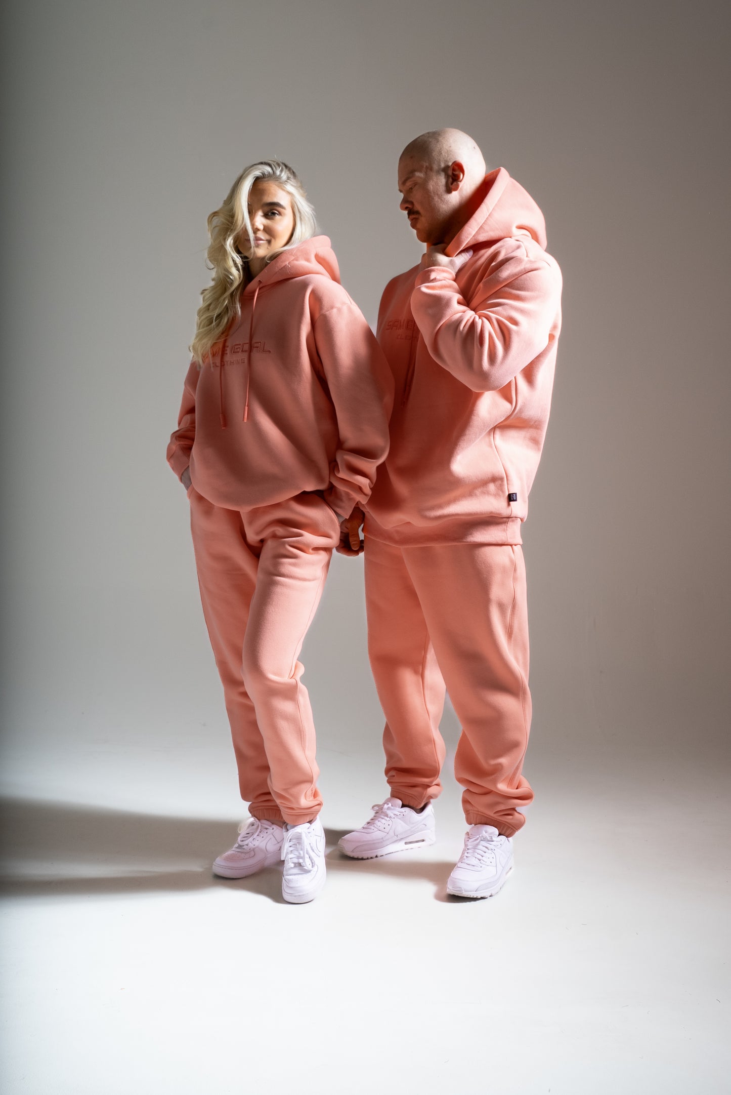 Collegehousut heavy koralli