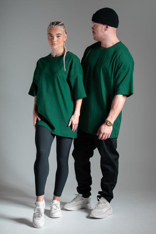 Street oversize t-paita tummanvihreä