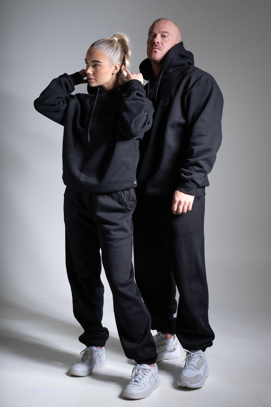 Collegehousut heavy musta