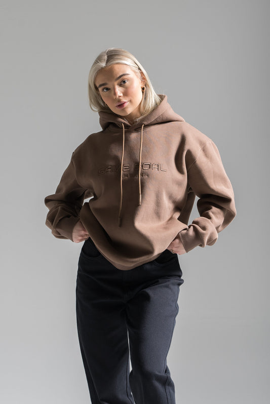 Heavy oversize huppari ruskea