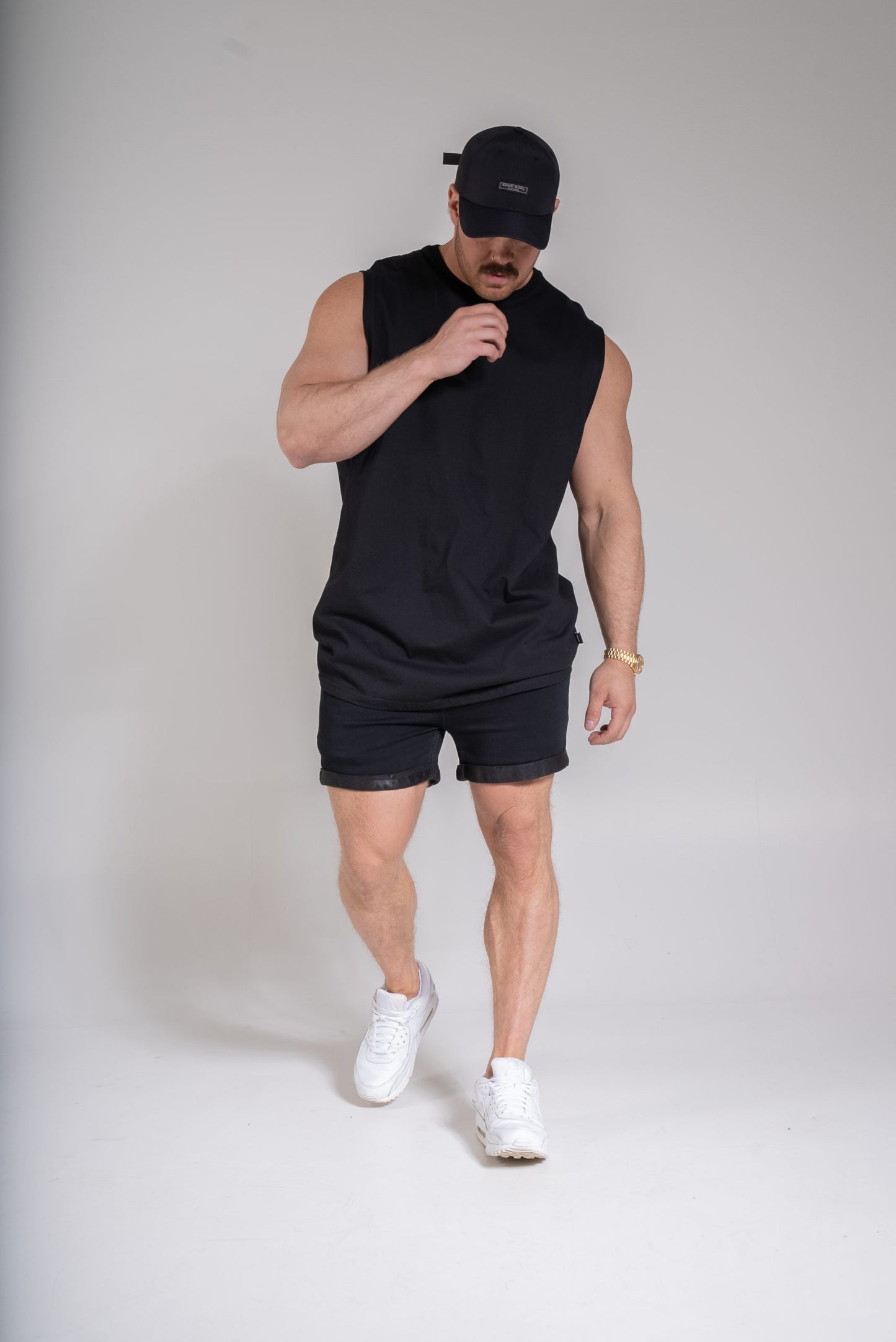 Fellow farkkushortsit täysmusta