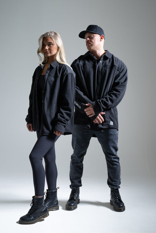 Hunt fleecetakki musta