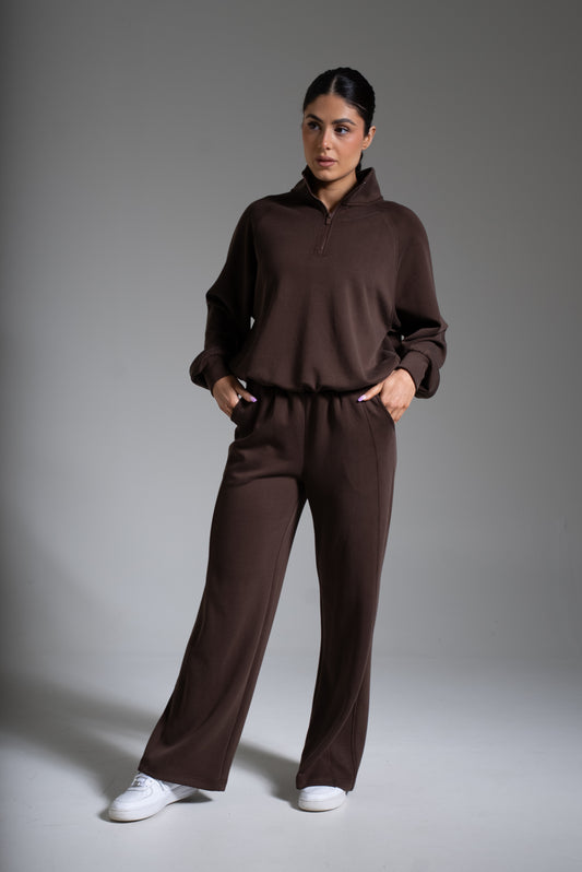 Lounge paita tummanruskea