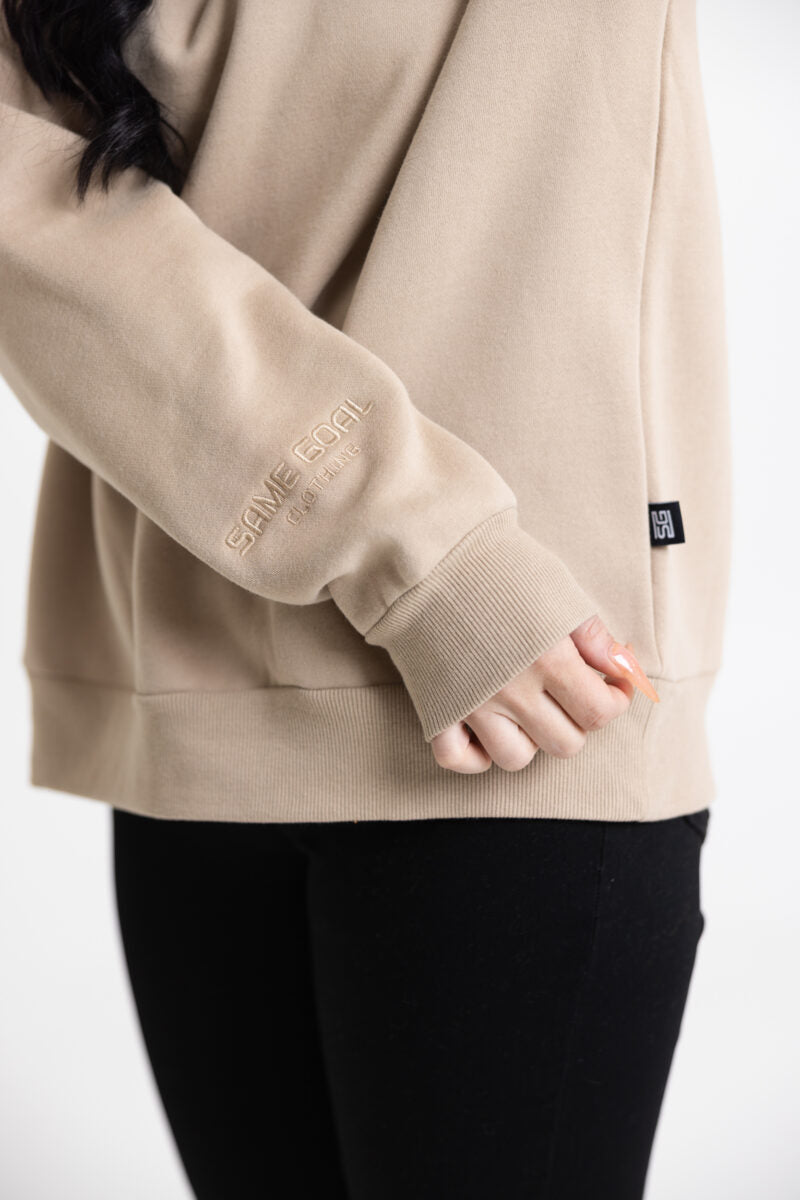 Oversize college beige