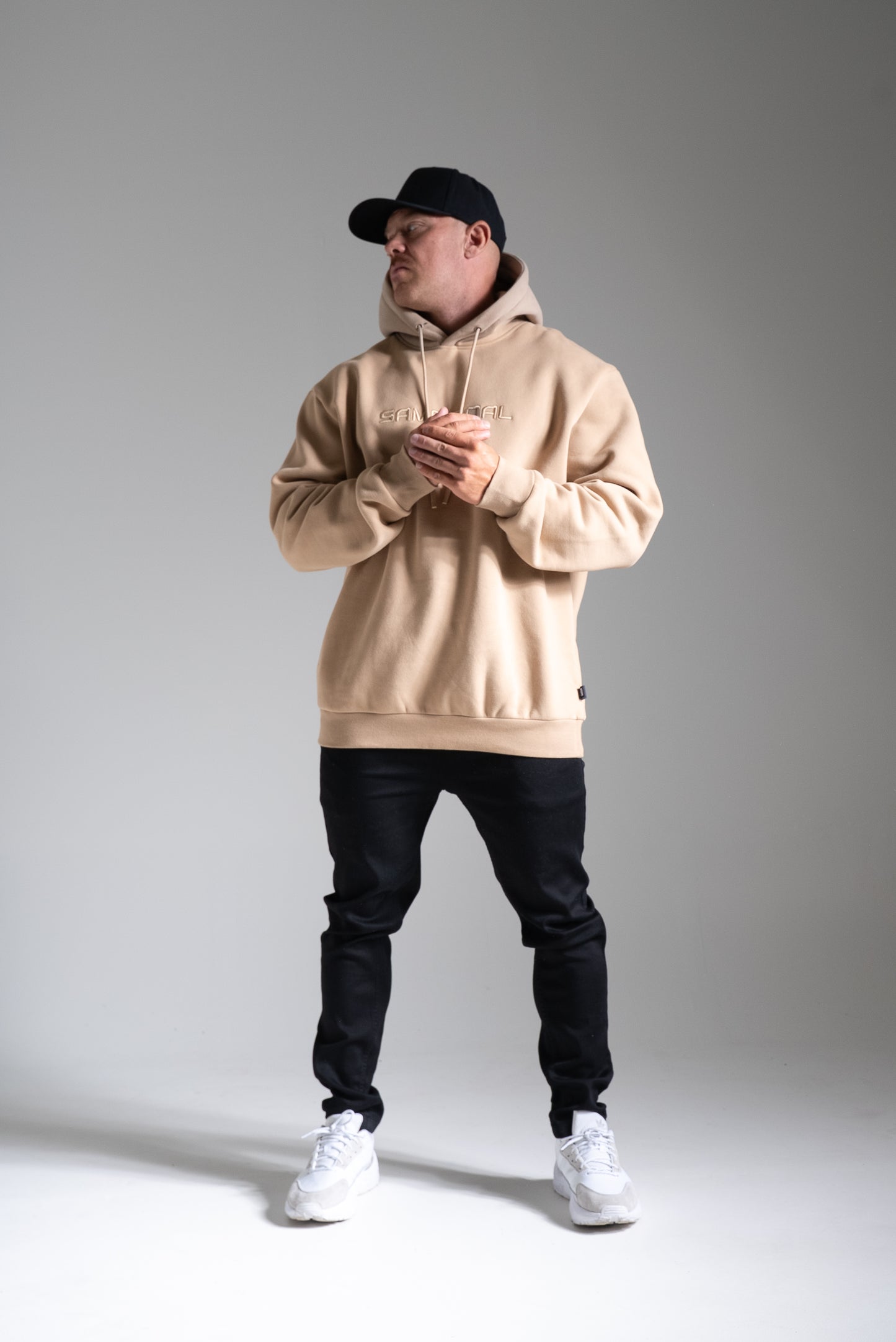 Oversize huppari beige