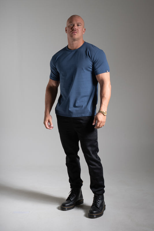 Miesten Basic o-neck t-paita tummansininen