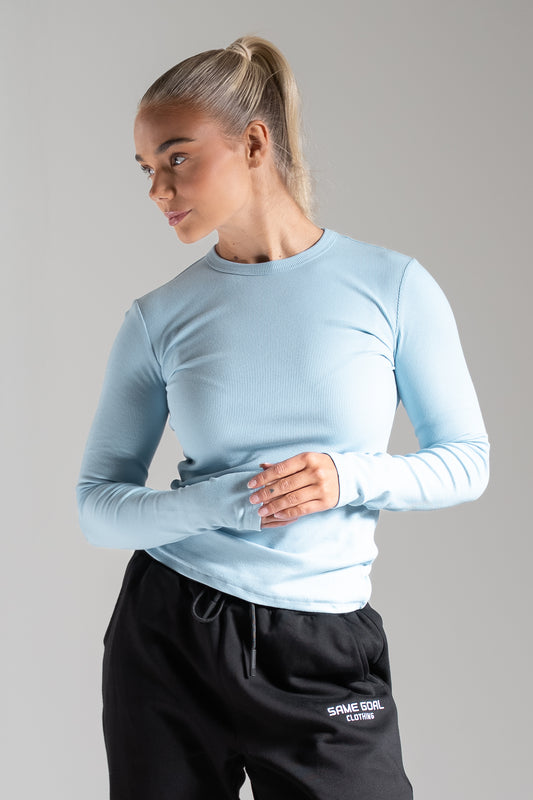 Ribbi paita vaaleansininen