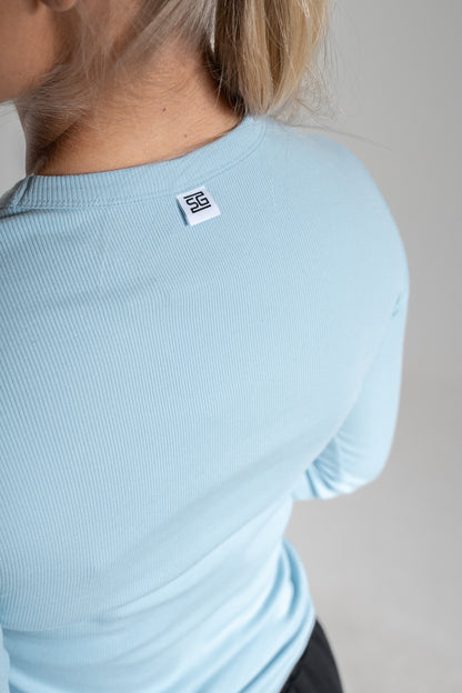 Ribbi paita vaaleansininen