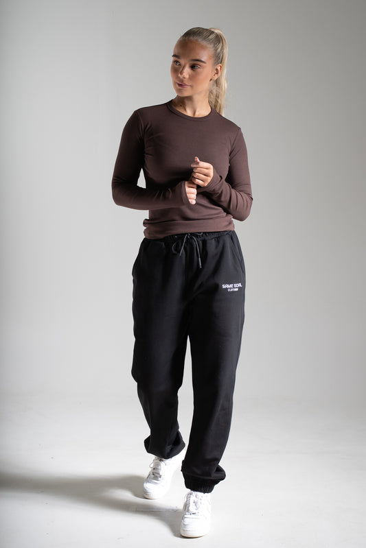 Ribbi paita tummanruskea