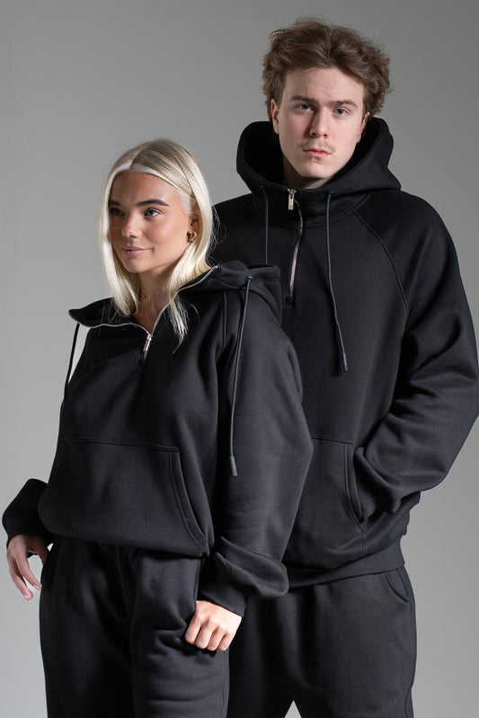 HEAVY zip huppari musta