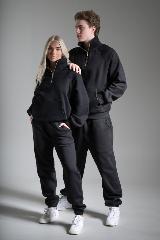 HEAVY zip high neck musta