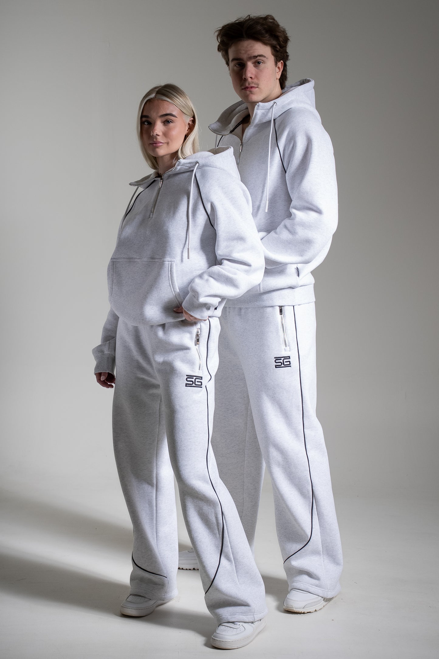 HEAVY zip housut tuhka