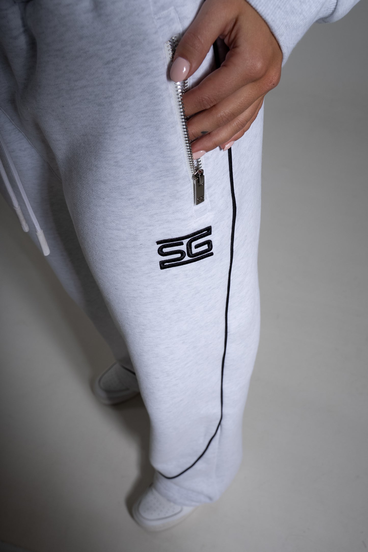 HEAVY zip housut tuhka