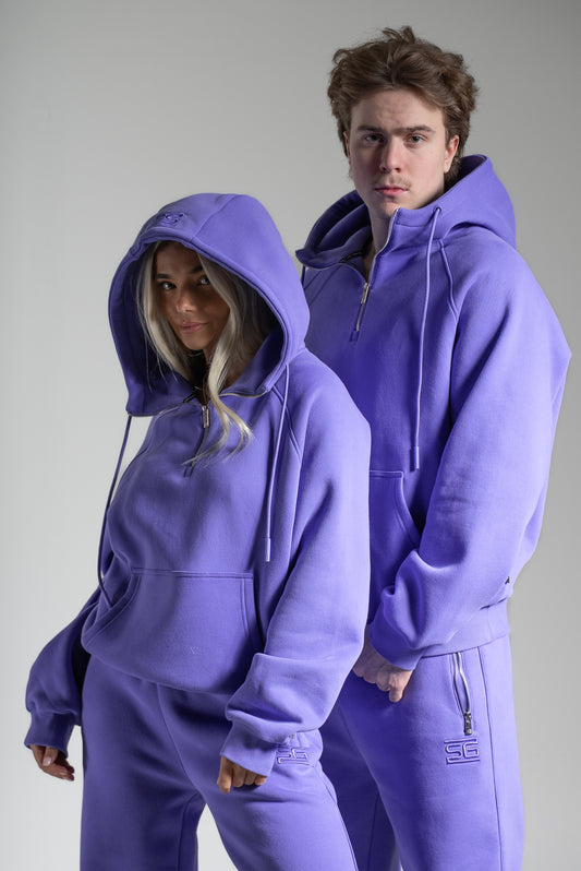 HEAVY zip huppari lila