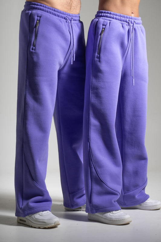 HEAVY zip housut lila