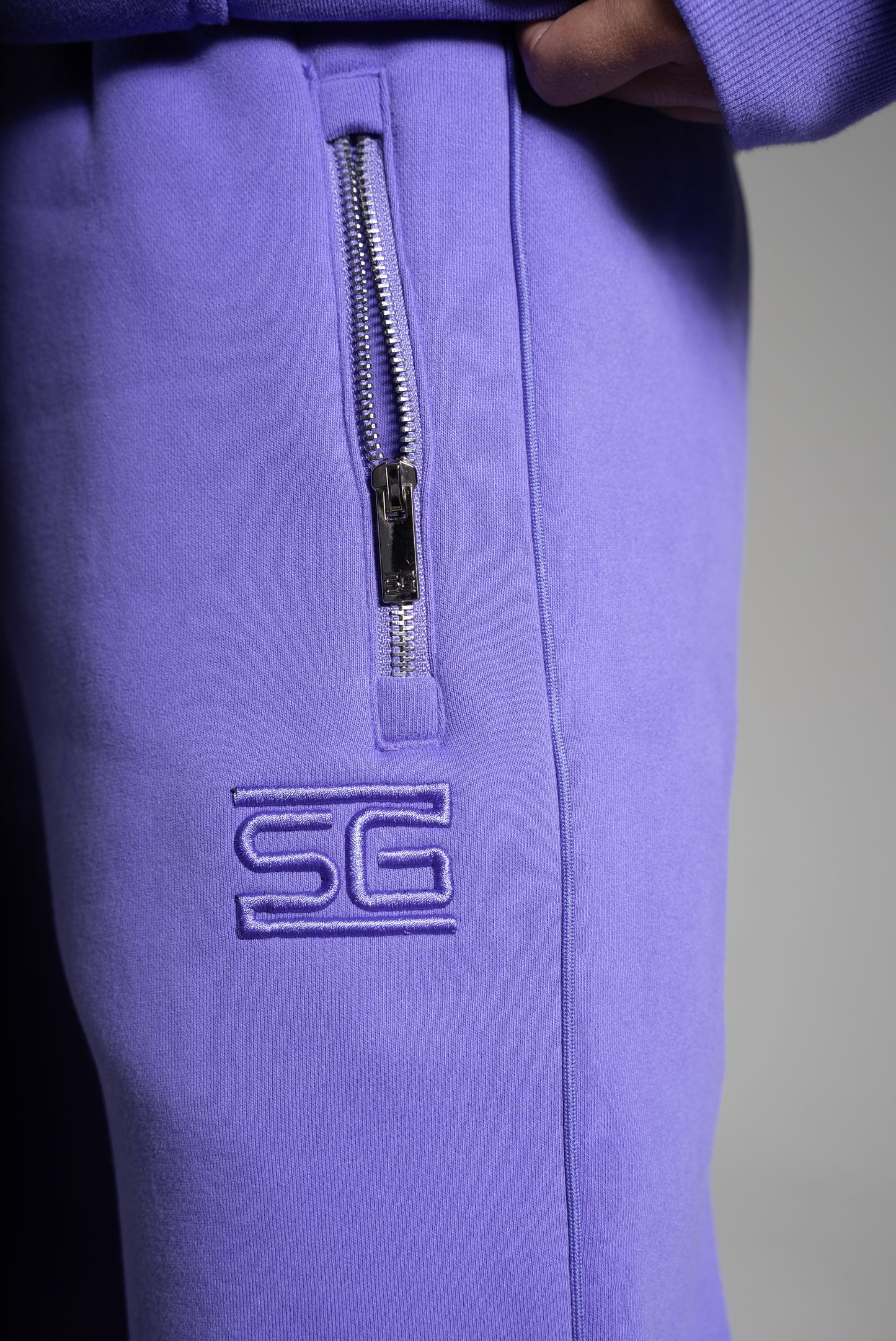 HEAVY zip housut lila