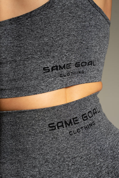 Sport seamless bra tummanharmaa