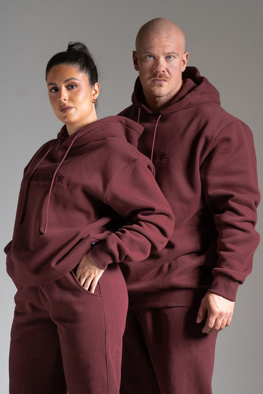 Heavy oversize huppari  viininpunainen