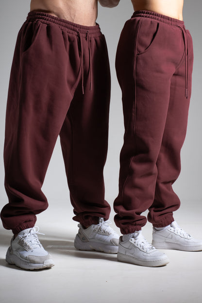 Collegehousut heavy viininpunainen