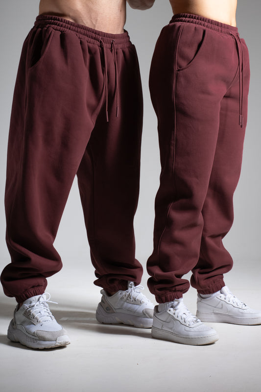 Collegehousut heavy viininpunainen