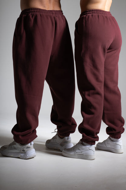 Collegehousut heavy viininpunainen