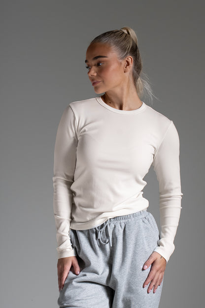 Ribbi paita luonnonvalkoinen