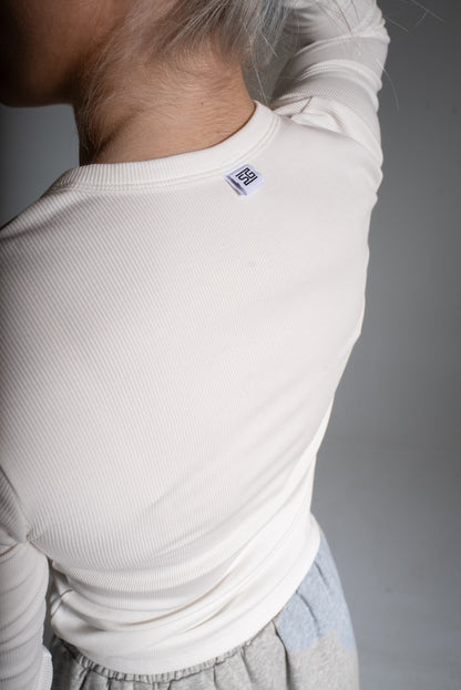 Ribbi paita luonnonvalkoinen