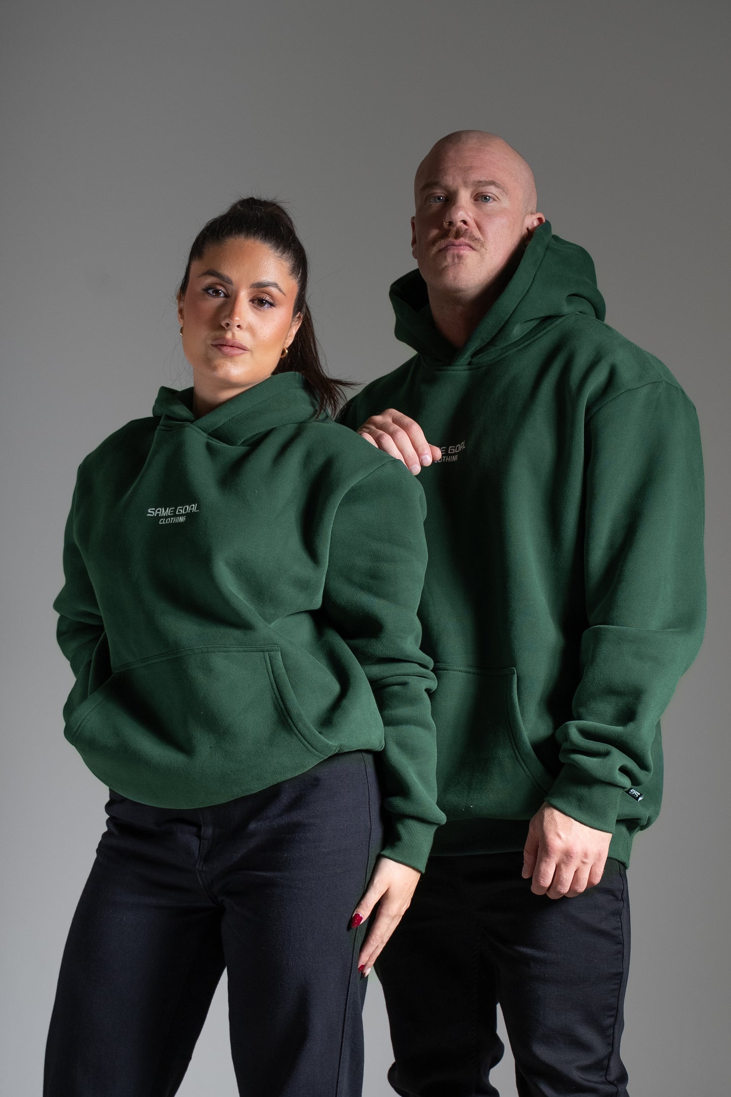 Heavy oversize huppari 3.0 tummanvihreä