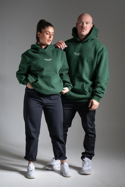 Heavy oversize huppari 3.0 tummanvihreä