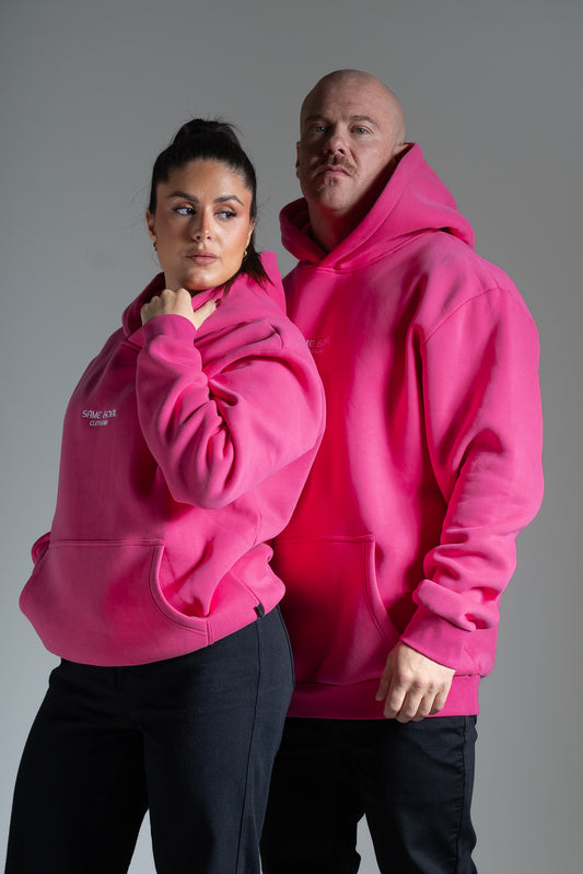 Heavy oversize huppari 3.0 tumma pinkki