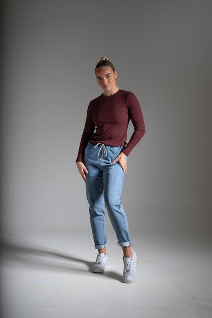 Ribbi paita viininpunainen