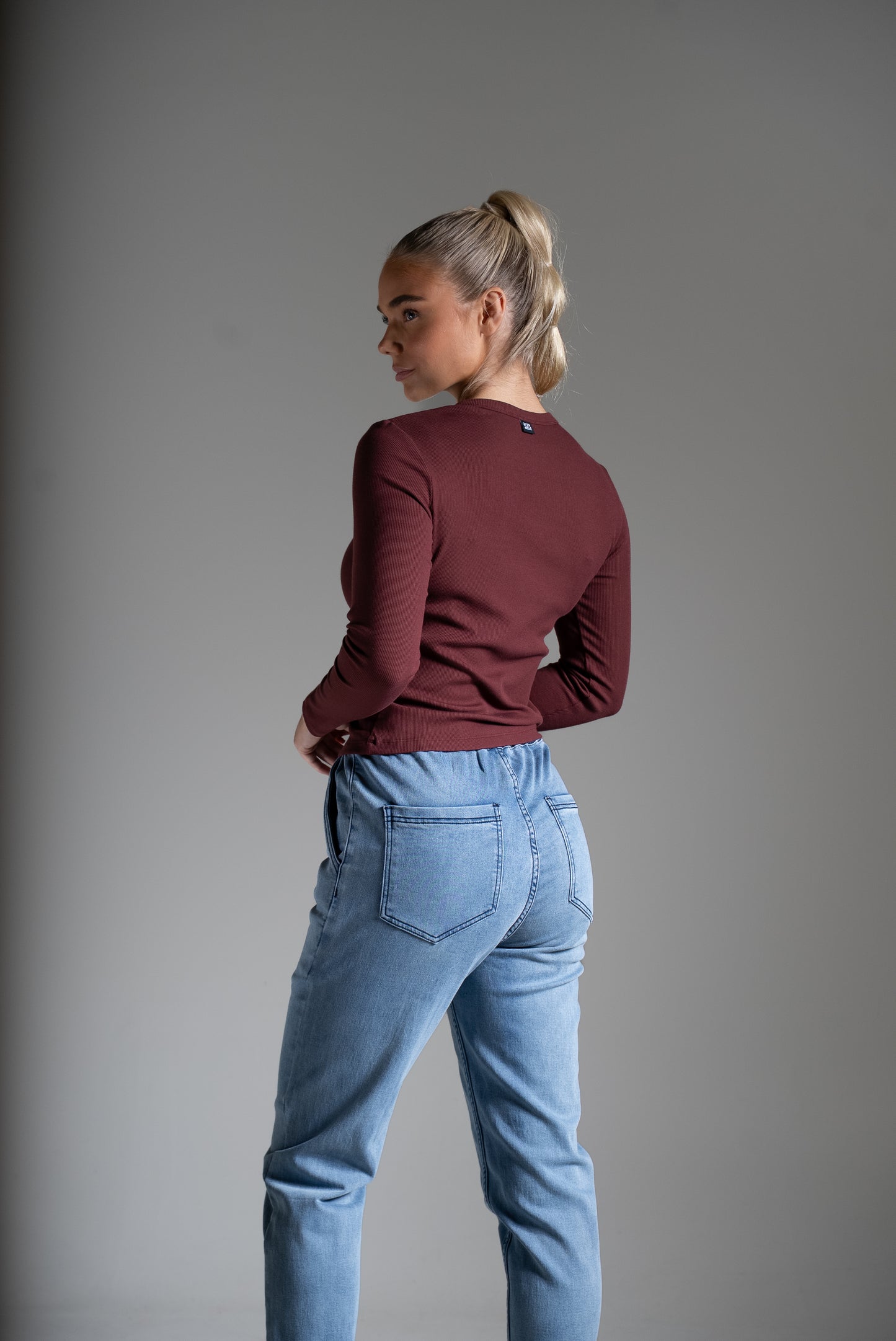 Ribbi paita viininpunainen