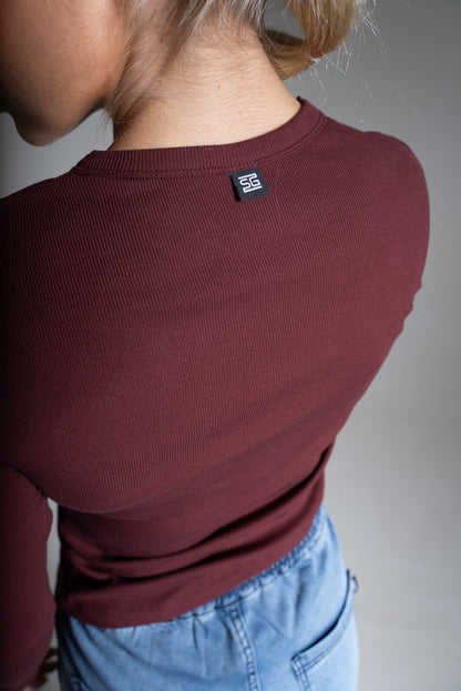 Ribbi paita viininpunainen