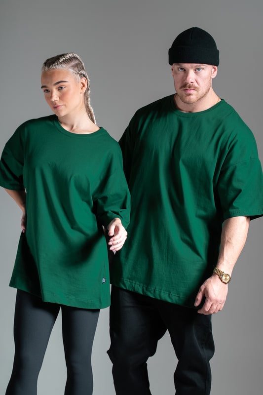 Street oversize t-paita tummanvihreä
