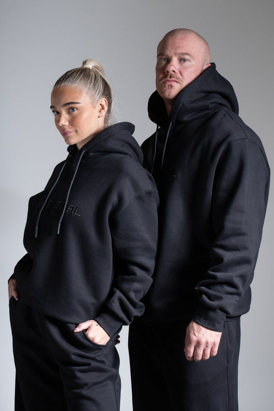 Heavy oversize huppari musta