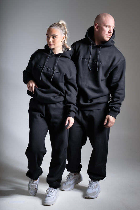 Heavy oversize huppari musta