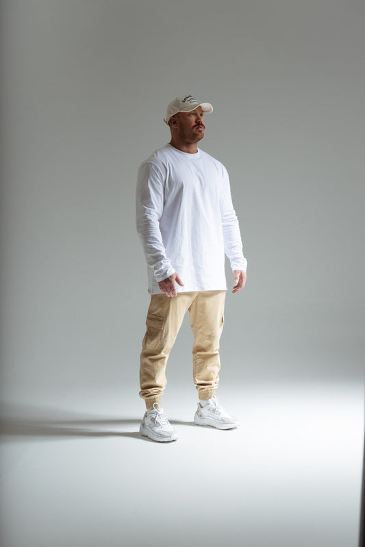Miesten reisitaskuhousut beige